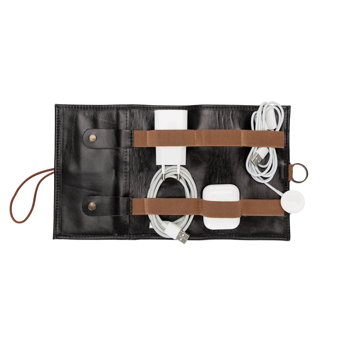 Leather Travel Cable Organizer
