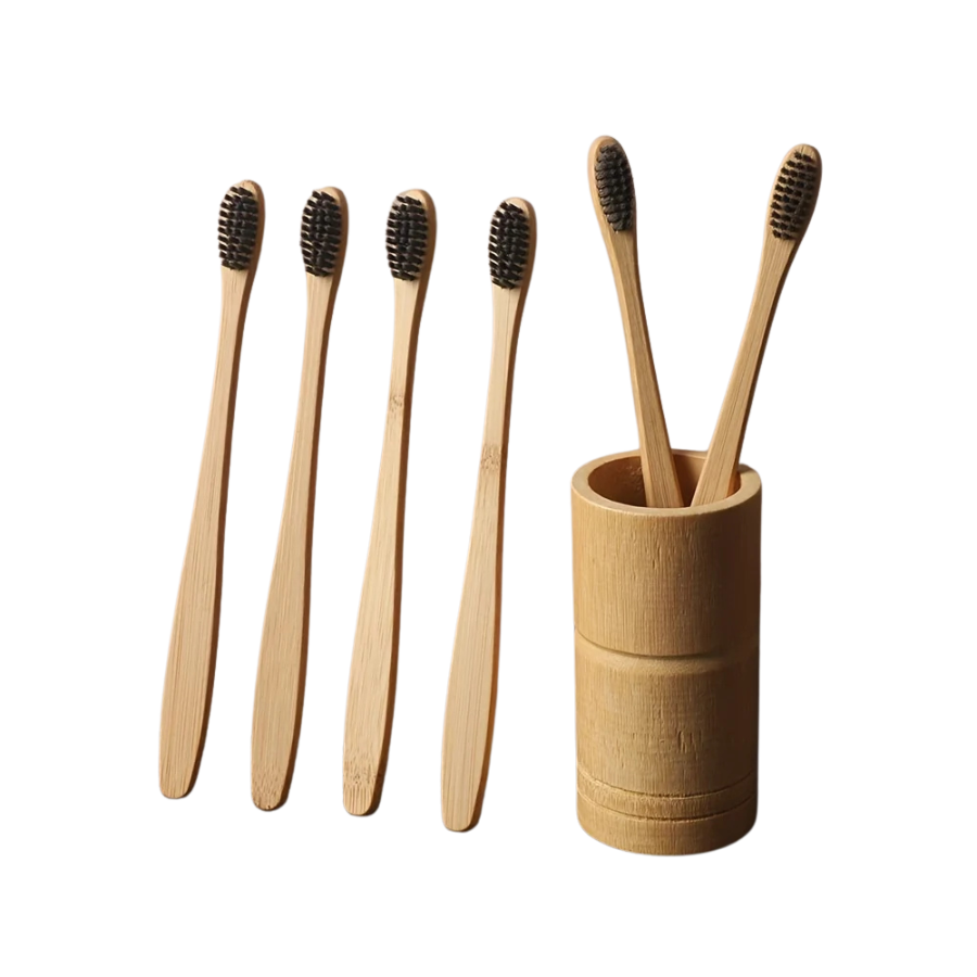 6pcs Bamboo Eco-friendly Toothbrush