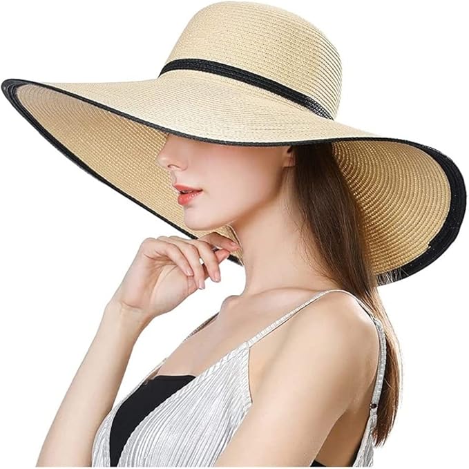 Large Brimmed Foldable Straw Hat