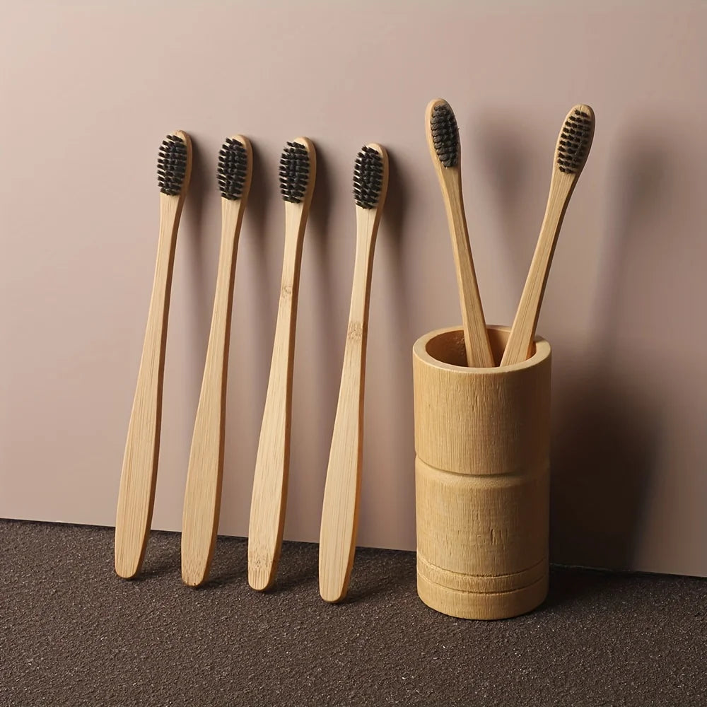 6pcs Bamboo Eco-friendly Toothbrush