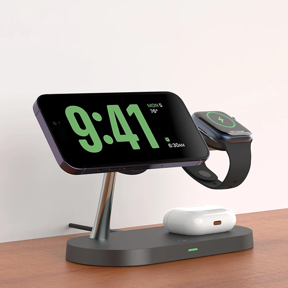 3 in 1 Magnetic Wireless Charger For iPhone Airpods