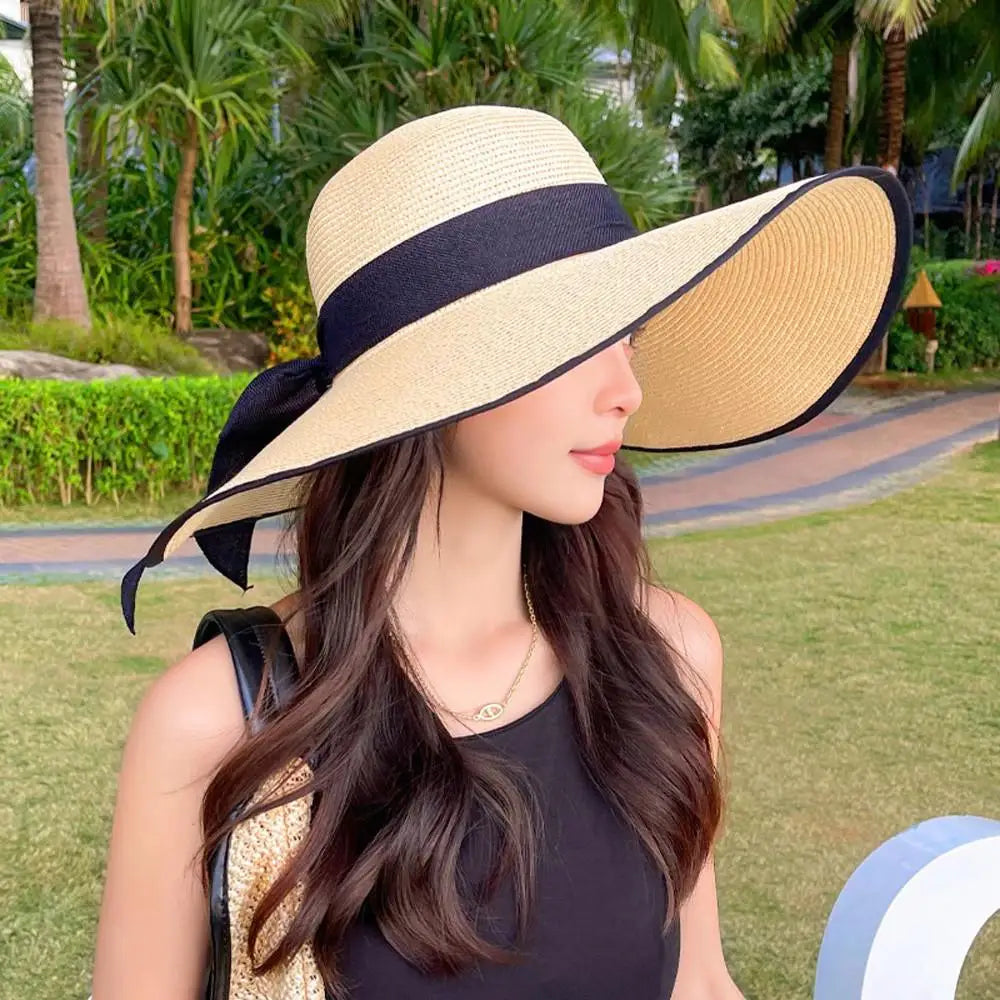Large Brimmed Foldable Straw Hat